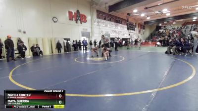 95 lbs Champ. Round 1 - Nayeli Cortez, Eleanor Roosevelt vs Maya Guerra, Santa Monica