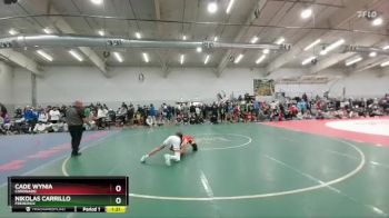 120 lbs Champ. Round 1 - Nikolas Carrillo, Frederick vs Cade Wynia, Coronado