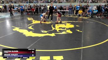 92 lbs Semifinal - Brodie Haslett, Chugach Eagles Wrestling Club vs Maxton Glover, Alaska