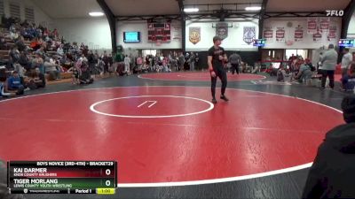 Cons. Round 1 - Kai Darmer, Knox County Krushers vs Tiger Morlang, Lewis County Youth Wrestling