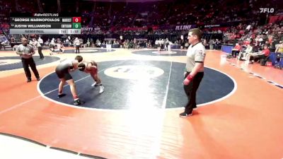 3A 132 lbs Semifinal - George Marinopoulos, Chicago (Marist) vs Justin Williamson, Chicago (Mt. Carmel)