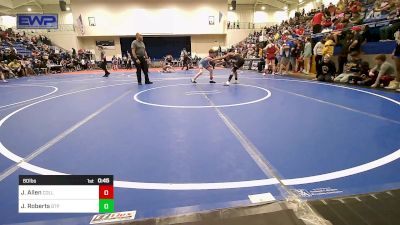 80 lbs Consolation - Jackie Allen, Collinsville Cardinal Youth Wrestling vs Jonah Roberts, Tulsa Blue T Panthers
