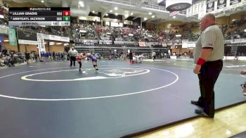 135 lbs Semifinal - Abbygayl Jackson, Oakley HS vs Lillian Gradig, Hoisington HS