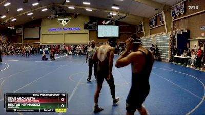 133 lbs Cons. Round 3 - Sean Archuleta, Arizona Christian University vs Hector Hernandez, Vangaurd