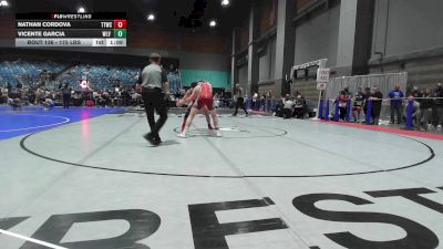 175 lbs Quarterfinal - Nathan Cordova, Tulare Titans Wrestling Club vs Vicente Garcia, WLV JR WRESTLING