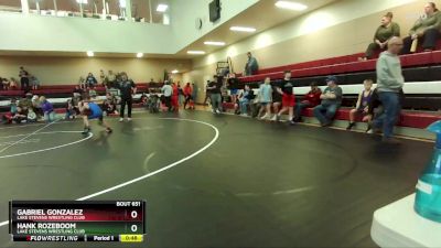 67 lbs Cons. Round 3 - Gabriel Gonzalez, Lake Stevens Wrestling Club vs Hank Rozeboom, Lake Stevens Wrestling Club