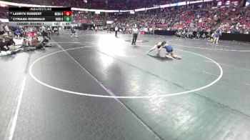 Girls 165 lbs Champ. Round 1 - Cyriana Reinwald, Horicon-Girls vs Lauryn Rubbert, Menasha-Girls