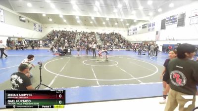 108 lbs Cons. Semi - Jonah Aboytes, Grappling Grounds vs Gael Hurtado, Friendly Hills Wrestling Club