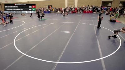 12U - 78 lbs Champ. Round 2 - Charlie Lunde, Owatonna Wrestling Academy vs Logan Kleinknight, Waconia Wrestling Club