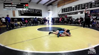 76 lbs Champ. Round 1 - Matthew Catter, Burton Wrestling vs Aiden Martinez, Team Dinamites