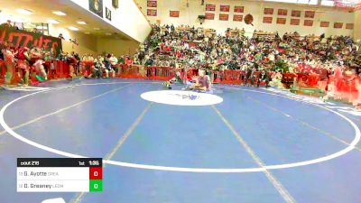 144 lbs Quarterfinal - Garrett Ayotte, Greater Lowell vs Dan Greaney, Leominster