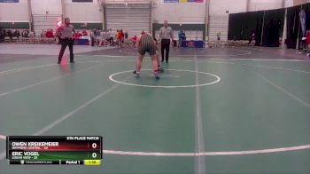 220 lbs Finals (8 Team) - Owen Kreikemeier, Raymond Central vs Eric Vogel, Logan View