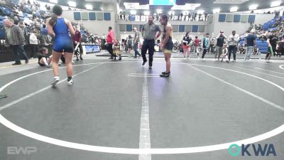126 lbs Consolation - Kiya Hartfield 3, OKC Saints Wrestling vs Emily Bryson, Hennessey Takedown Club
