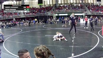 52-53 lbs Quarterfinal - Reese Bingner, Norfolk Jr Wrestling vs Kendyl Hathaway, Sutherland Youth Wrestling Club