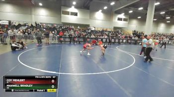 87 lbs Cons. Semi - Maxwell Bradley, OK vs Coy Mehlert, IA