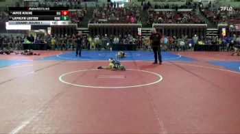 43 lbs Champ. Round 1 - Jayce Kolve, Belt Little Guy vs Layklyn Lester, Butte Wrestling Club