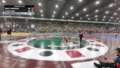 90 lbs Champ. Round 2 - Dean Longbrake, Dupree Youth Wrestling vs Kuper Case, Siouxland Wrestling Academy
