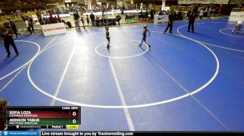 55 lbs Cons. Semi - Addison Yabur, Dog Pound Wrestling vs Sofia Loza, California Grapplers