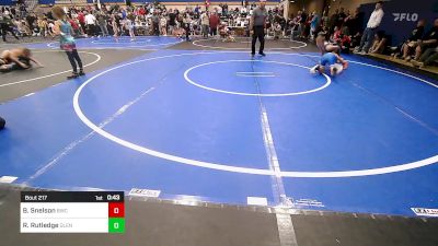 70-75 lbs Semifinal - Brantley Snelson, Bartlesville Wrestling Club vs Rhett Rutledge, Glenpool Warriors