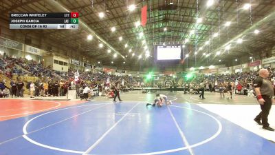 100 lbs Consi Of 16 #2 - Breccan Whiteley, Little Warrior WC vs Joseph Garcia, Las Animas Junior High