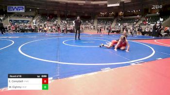 83 lbs Round Of 16 - Evelyn Campbell, Verdigris Youth Wrestling vs Wyatt Eighmy, Heat