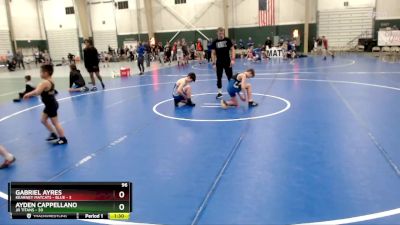 96 lbs Round 3 (8 Team) - Ayden Cappellano, JR Titans vs Gabriel Ayres, Kearney Matcats - Blue