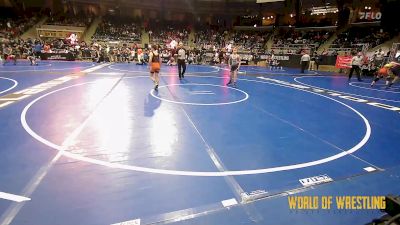 85 lbs Round Of 32 - Jacob Brautigam, Massa's Maniacs vs Beckhem Fields, Cowboy Wrestling Club