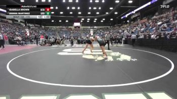 170 lbs Quarterfinal - Isabella Brown, Kansas City - Turner HS vs Sienna Martinez, Overland Park - Blue Valley Southwest HS