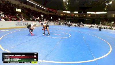 132 lbs Champ. Round 2 - Daniel Guerrero, Sahuarita High School vs Nathanial Arrington, Bagdad