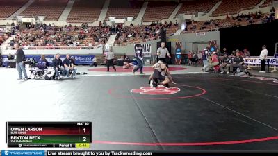 D4-144 lbs Cons. Round 1 - Benton Beck, Yuma Catholic vs Owen Larson, Blue Ridge