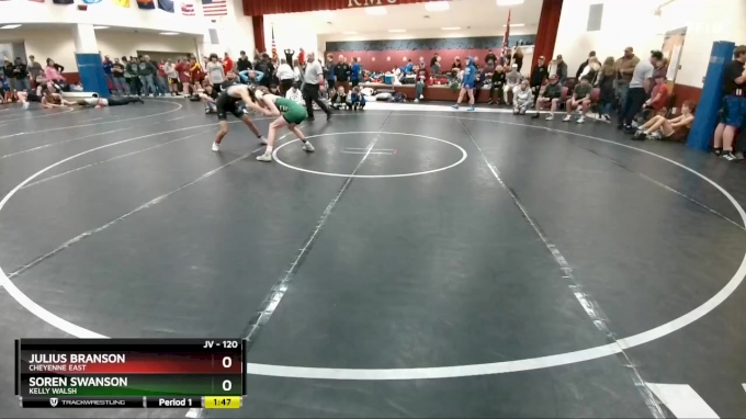 120 lbs Cons. Round 4 - Julius Branson, Cheyenne East vs Soren Swanson ...