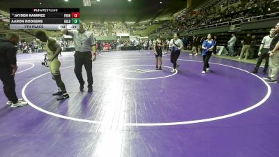 140 lbs 7th Place - Jayden Ramirez, Frontier vs Aaron Rodgers, Golden Valley (Bakersfield)