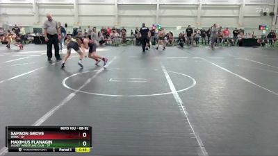 88-92 lbs Semifinal - Samson Grove, SHWA vs Maximus Flanagin, Jacket Wrestling Club