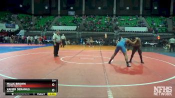 220 lbs Cons. Semi - Malik Brown, Center Point HS vs XAVIER DERAMUS, Oxford