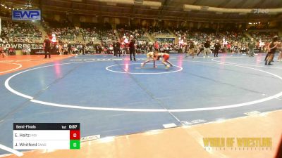 46 lbs Semifinal - Everly Heitz, Indianola Mat Tribe vs Journey Whitford, Sanderson Wrestling Academy