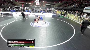 285 lbs Cons. Round 1 - Giovanni Navarro Jr, California vs Oliver Najac, Anderson High School Wrestling