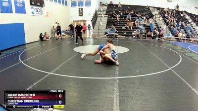 144 lbs Cons. Semi - Jacob Bannister, Legacy Elite Wrestling vs Christian Eberling, Lexington