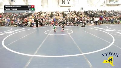 45 lbs Quarterfinal - Everly Davidson, Crown City Wrestling vs Glen Ferrier, Minisink Wrestling