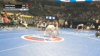 215 Class 3 lbs Champ. Round 1 - Owen Beasley, Smithville vs Brock Lepage, Helias Catholic