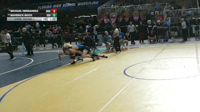 165 2A Cons. Round 1 - MAVERICK MOCK, Sebastian River vs Michael Hernandez, Charlotte Hs