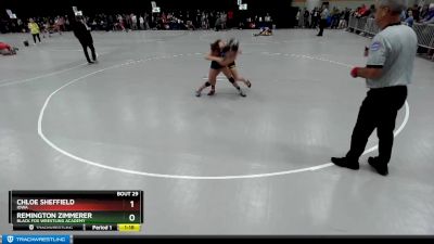 105 lbs Champ. Round 1 - Remington Zimmerer, Black Fox Wrestling Academy vs Chloe Sheffield, Iowa