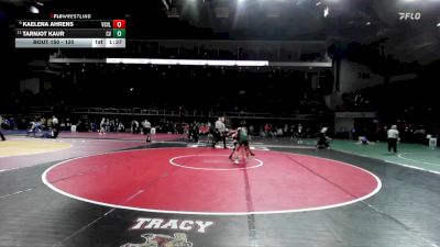 120 lbs Champ. Round 2 - Tarnjot Kaur, Central Valley vs Kaelena Ahrens, Vacaville