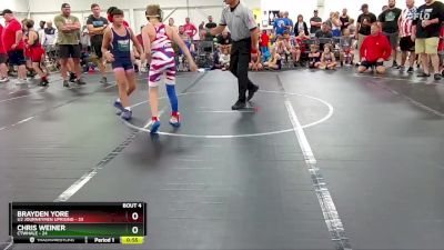 88 lbs Round 2 (4 Team) - Brayden Yore, U2 Journeymen Uprising vs Chris Weiner, CTWHALE