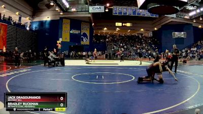 132 lbs Cons. Round 4 - Jack Dragoumanos, Belmont Hill vs BRADLEY RUCKMAN, Bethalto (Civic Memorial)