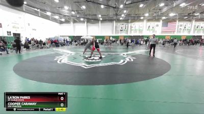 285 lbs Quarterfinal - La`Ron Parks, St. Cloud State vs Cooper Caraway, UW-Parkside