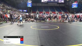 113 lbs Cons 8 #2 - Abram Cline, California vs Davis Motyka, Pennsylvania