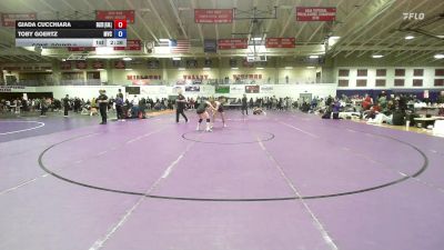 138 lbs Cons. Round 2 - Giada Cucchiara, Baker University vs Toby Goertz, Missouri Valley College