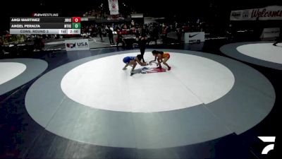 Cons. Round 3 - Angi Martinez, James Monroe High School Wrestling vs Angel Peralta, Matilda Torres High School Wrestling
