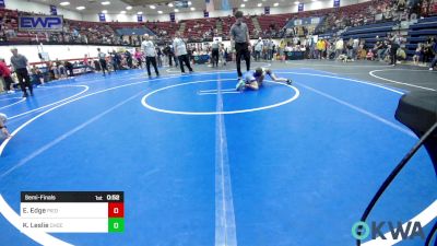 49 lbs Semifinal - Emersyn Edge, Piedmont vs Knoxson Leslie, Choctaw Ironman Youth Wrestling