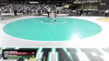 96 lbs Champ. Round 2 - Owen Bendele, Inland Northwest Wrestling Training Center vs Matthew Hall, Whatcom Wrestling Academy